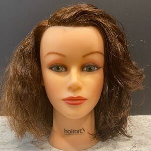 Brown Hair Mannequin Head Only